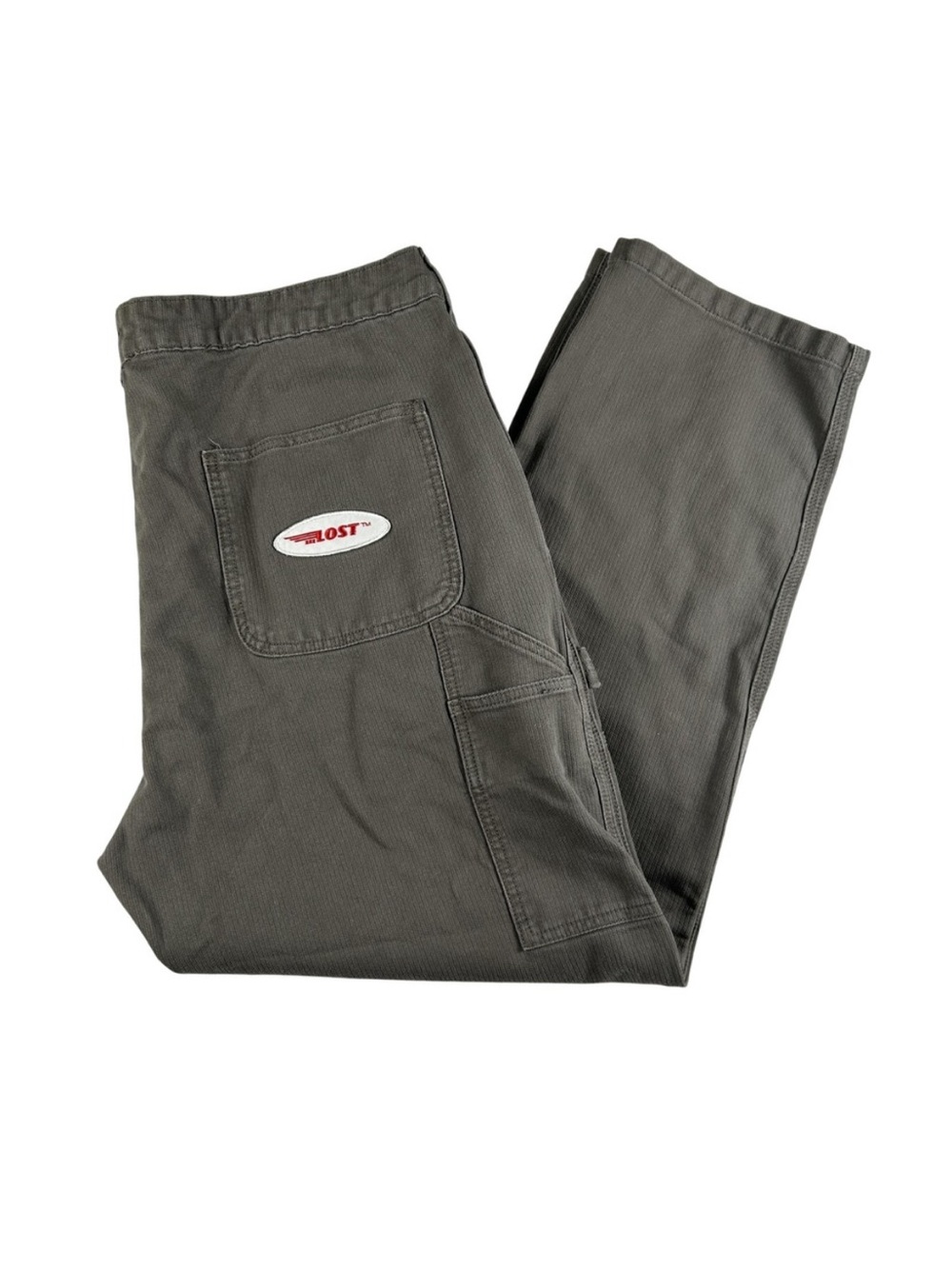 Lost Enterprise Pants Mens 34x29 Baggy Carpenter Hip Hop Skate Gray Y2K